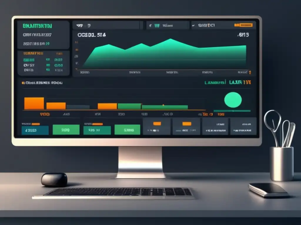Plataforma de trading moderna y detallada Plataforma de trading 8k ultradetallada con diseño minimalista y herramientas avanzadas para inversores profesionales