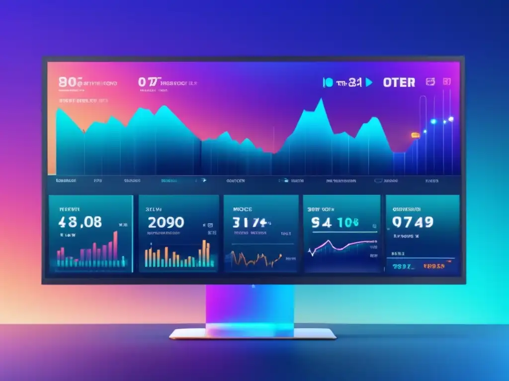 Plataforma de trading ultramoderna Plataforma de trading 8k ultradetallada con gráficos en tiempo real, watchlists personalizables y herramientas avanzadas