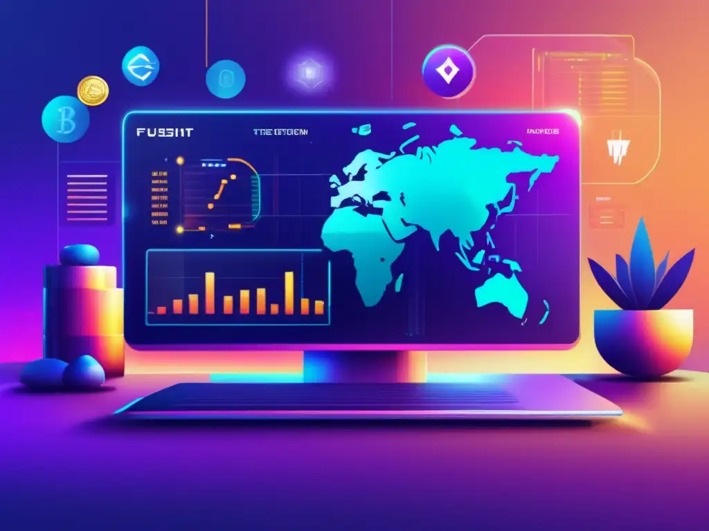 Plataforma híbrida de trading moderna y elegante Plataformas híbridas de inversión cripto con diseño profesional y amigable, que fusiona tradición y modernidad