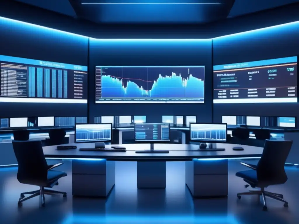 Escena financiera futurista Plataformas de inversión tradicionales, análisis y tecnología en una imagen de 8k