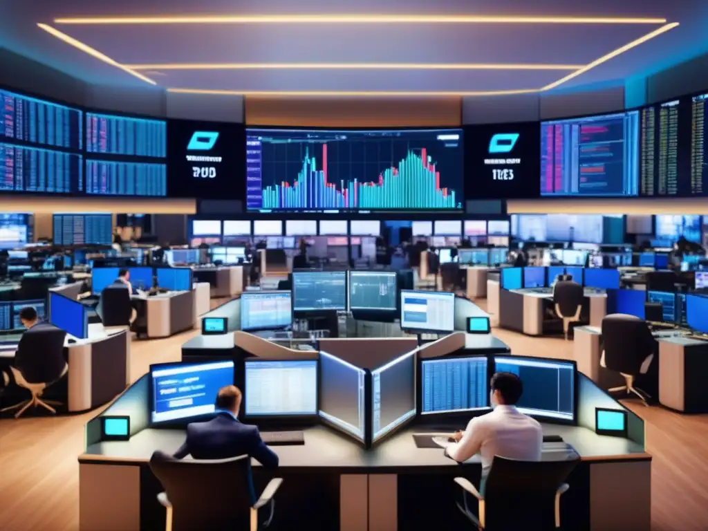 Traders en piso bursátil de alta energía Invertir en plataformas tradicionales con poco capital en la bolsa de valores