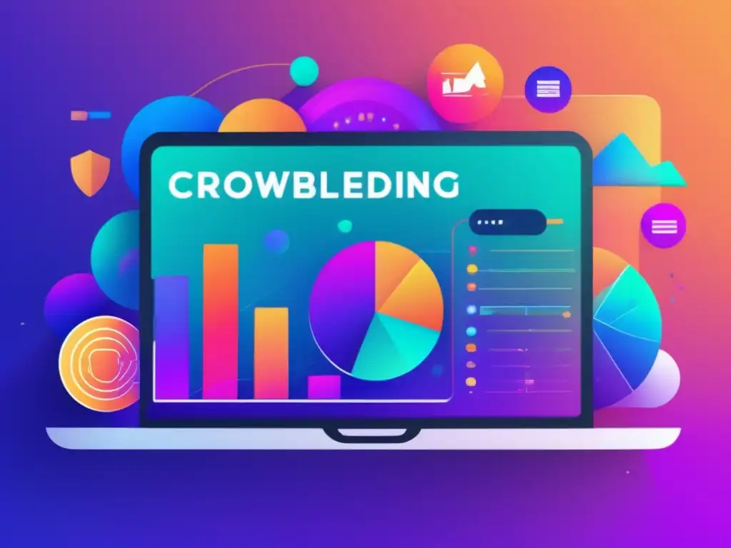 Portafolio diverso de crowdlending Portfolio crowdlending: Tasas de interés y oportunidades de inversión en imagen vibrante y moderna