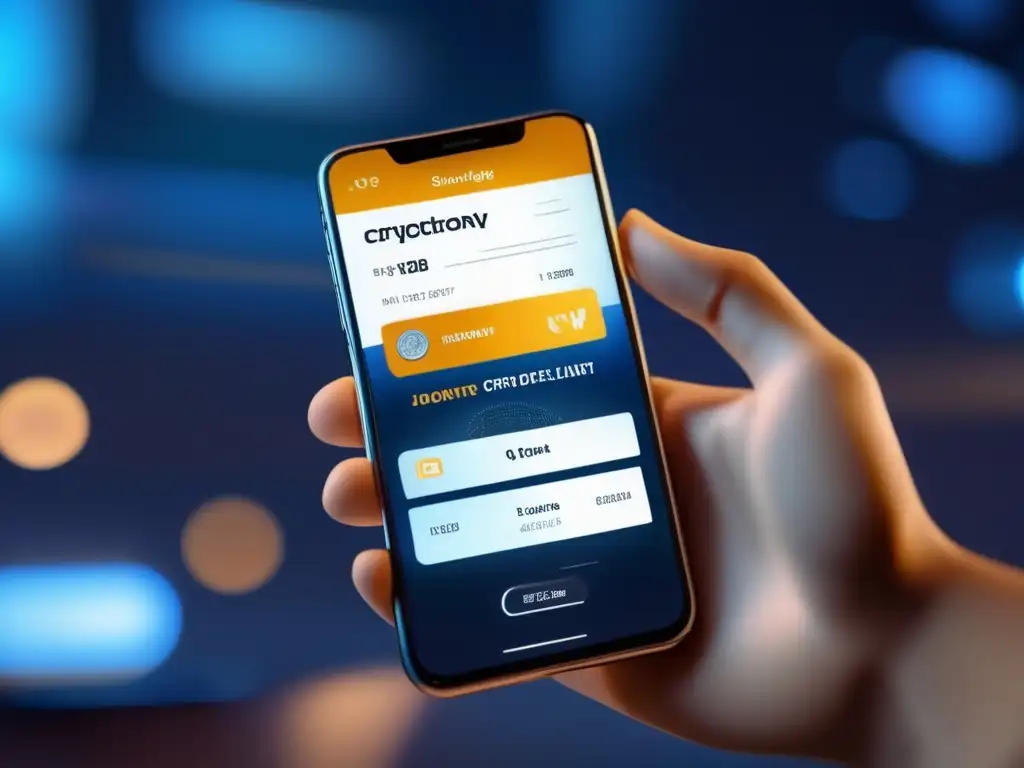 Smartphone con app de staking de criptomonedas Guía de staking para principiantes: Smartphone moderno con app de staking de criptomonedas