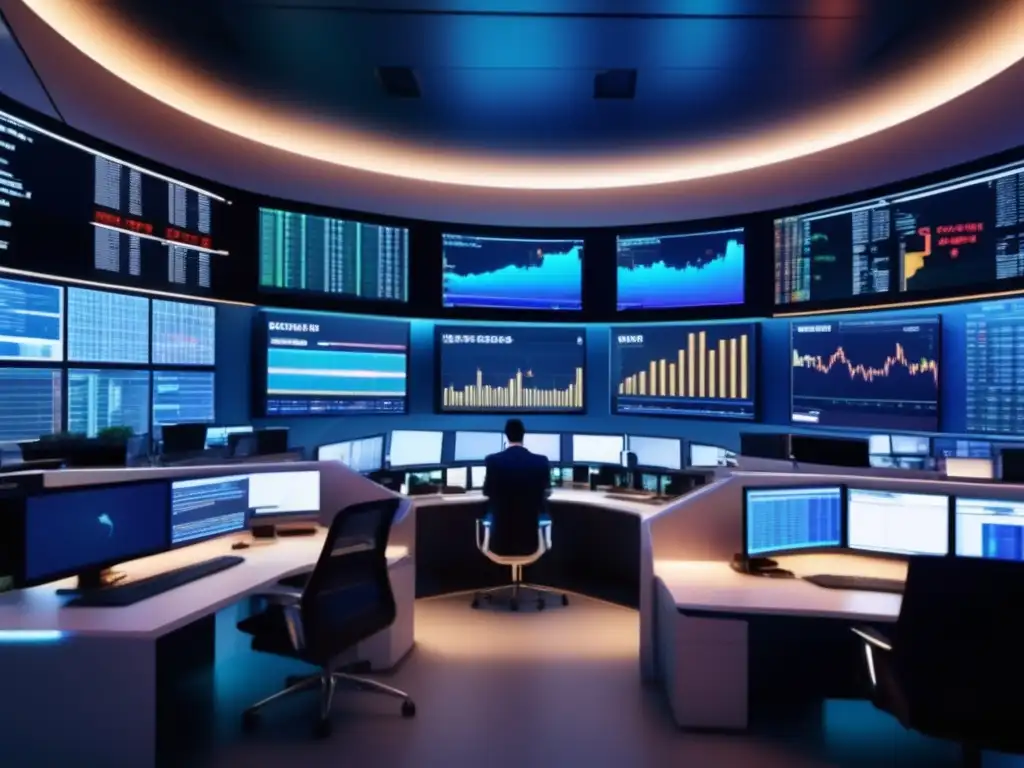 Traders en una moderna sala de trading Evolución banca productos derivados