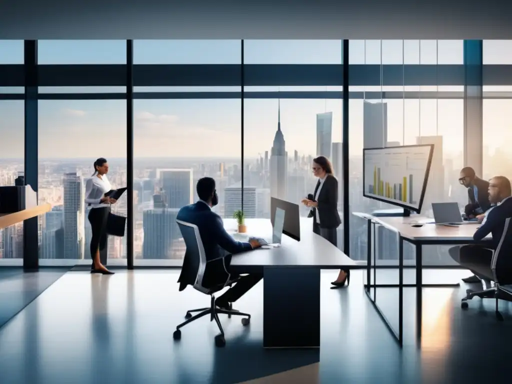 Profesionales analizando mercado Profesionales analizando datos y estrategias avanzadas para invertir en propiedades