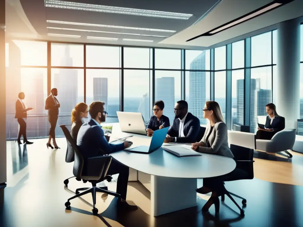 Análisis completo de empresa y sector Profesionales analizando datos en una oficina moderna - Cursos de inversión en dividendos