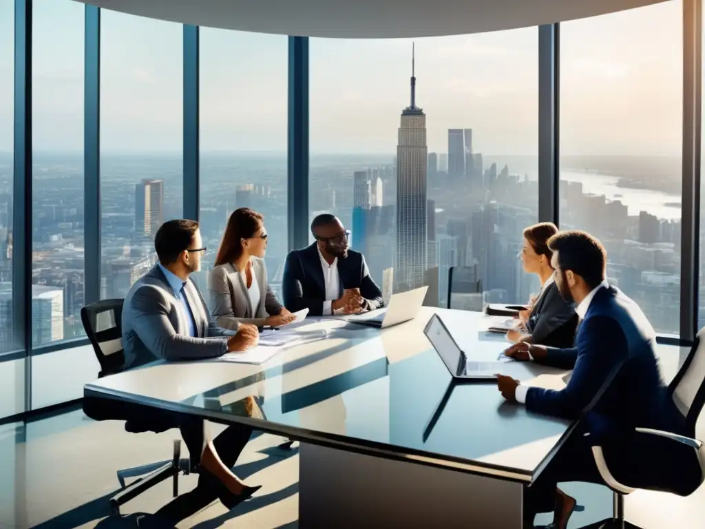 Profesionales discutiendo estrategias de inversión Profesionales discuten estrategias de inversión y los impuestos de inversiones a largo plazo