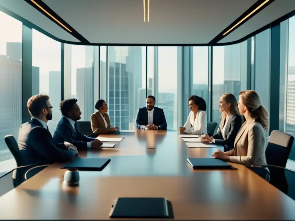 Profesionales debatiendo ética Profesionales debaten inversión ética rentabilidad