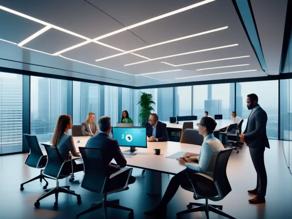 Oficina moderna con profesionales en gestión de riesgos Profesionales analizando riesgos: Importancia de las certificaciones en gestión de riesgos