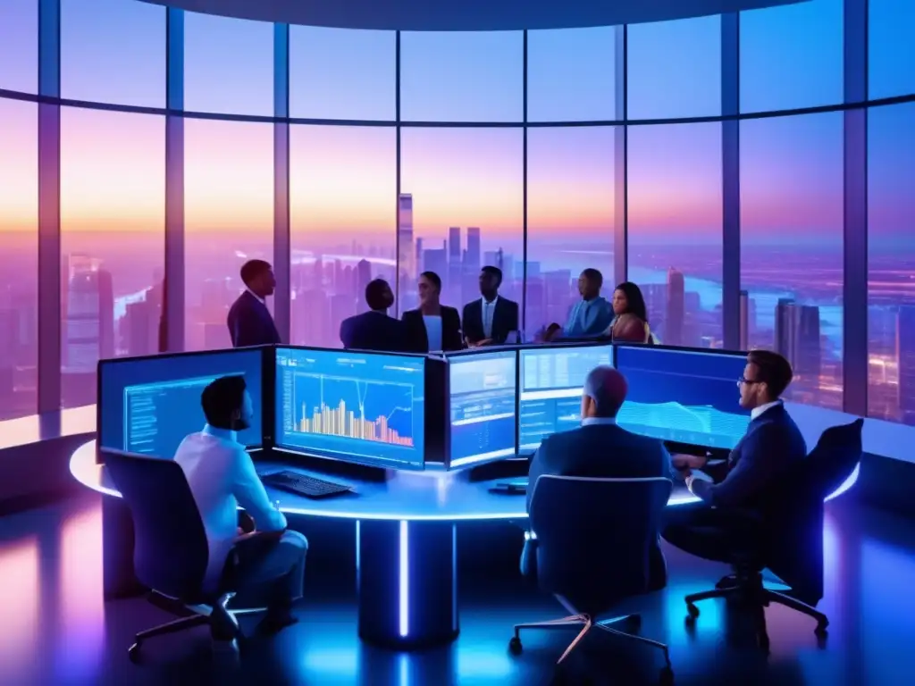 Profesionales diversos en trading financiero Profesionales en trading, diversidad, innovación y colaboración en inversiones financieras