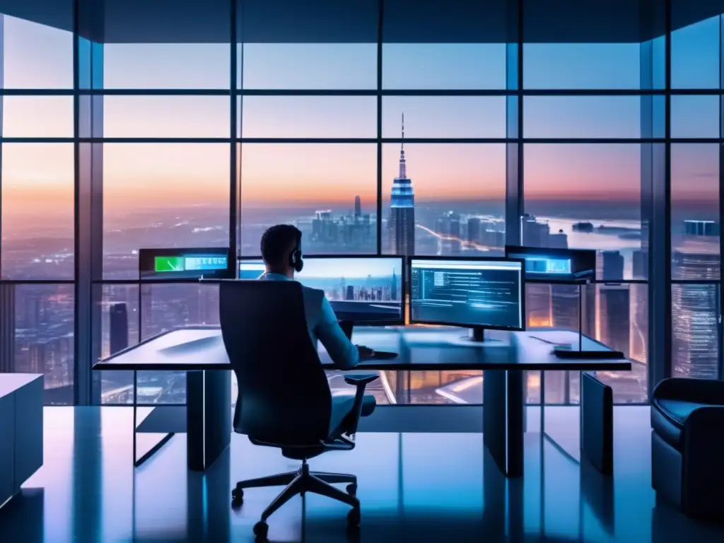 Oficina moderna con vista a la ciudad Profesionalidad e innovación: Importancia de la intuición en inversiones