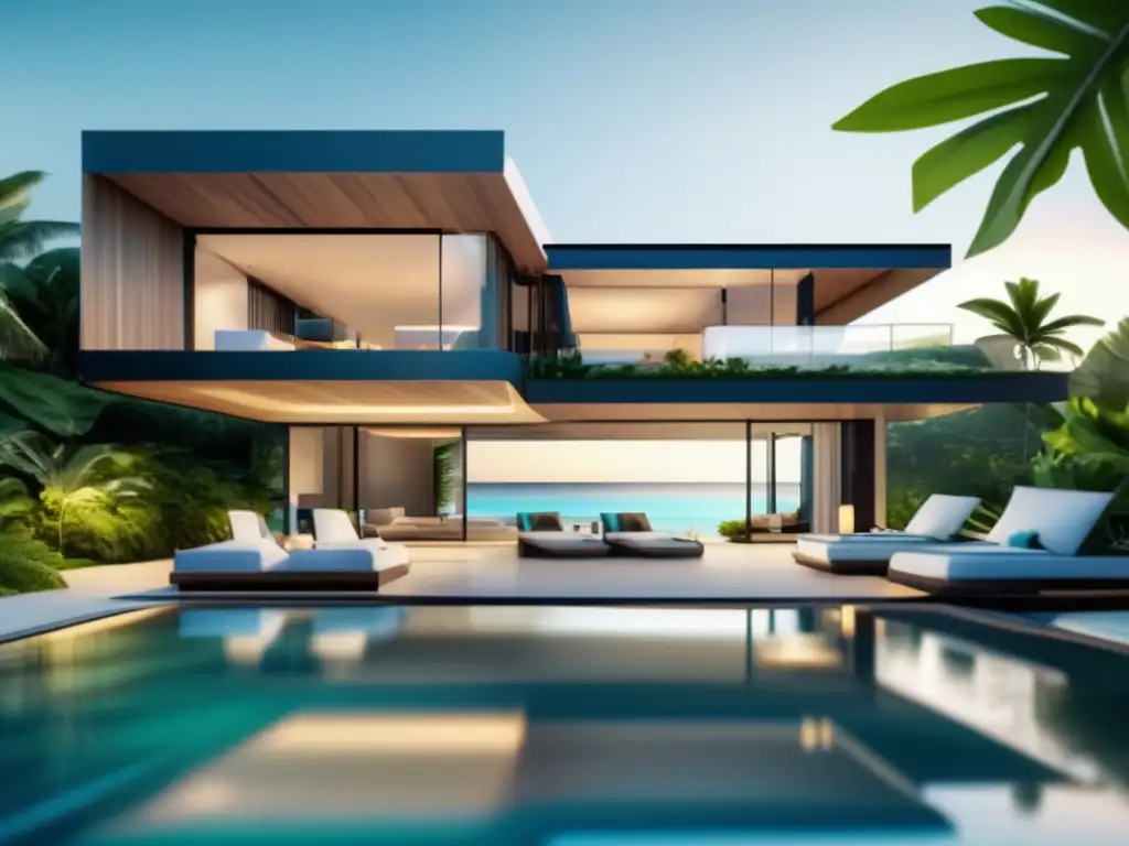 Casa de vacaciones de lujo Propiedad vacacional de lujo con impresionantes vistas al mar, terraza espaciosa, piscina infinita y diseño contemporáneo