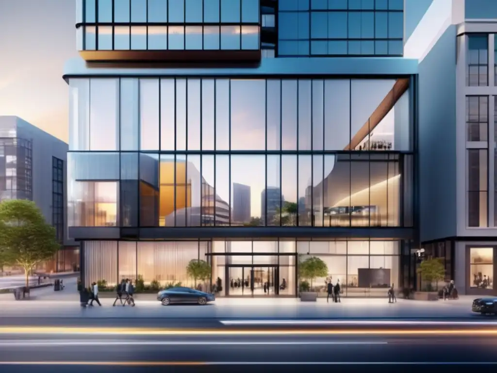 Edificio comercial moderno y vibrante Propiedades comerciales: Estrategias de venta y éxito