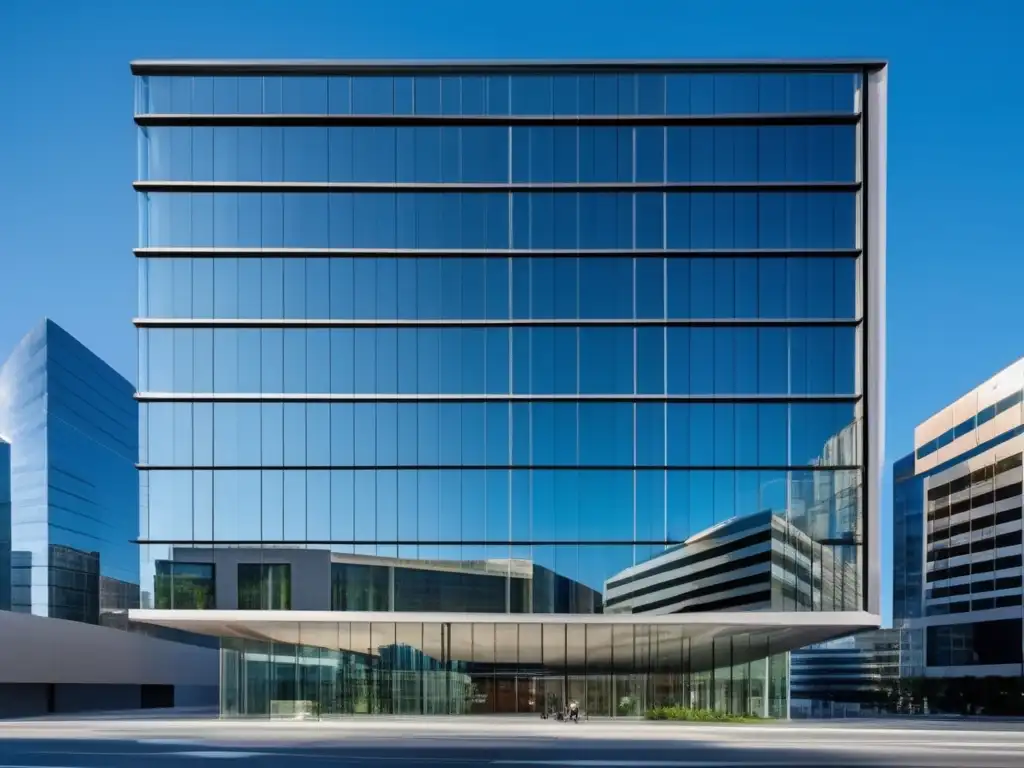 Edificio comercial moderno y vibrante Inversión propiedades comerciales principiantes en distrito empresarial vibrante