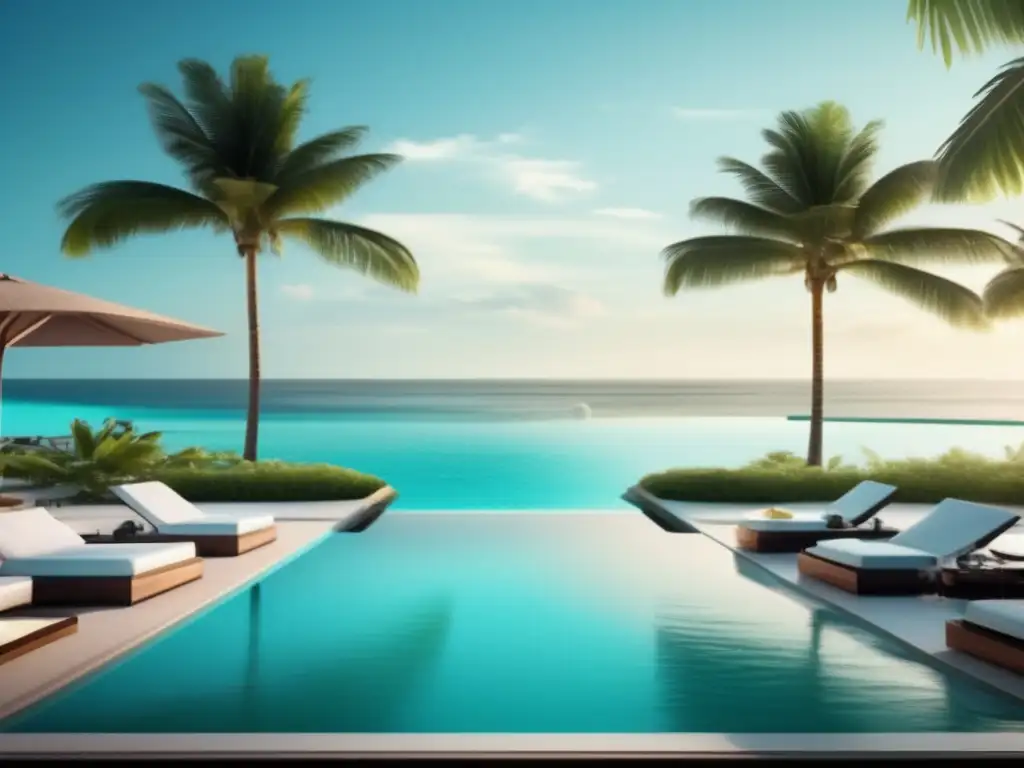 Resort de lujo frente a la playa Propiedades vacacionales de lujo con piscina infinita en la playa - Inversión propiedades vacacionales tendencia crecimiento