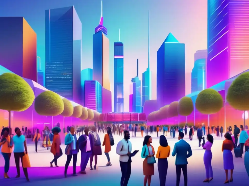 Finanzas inclusivas en una ciudad futurista Fintech con propósito: revolución financiera inclusiva