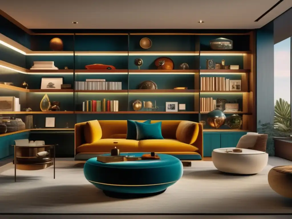 Sala de coleccionista moderna y elegante Psicología del coleccionismo para invertir en una habitación moderna y sofisticada
