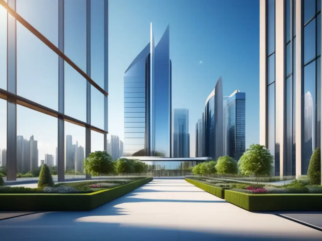 Complejo de rascacielos moderno y elegante Rascacielos modernos con diseño elegante y beneficios de la inversión inmobiliaria