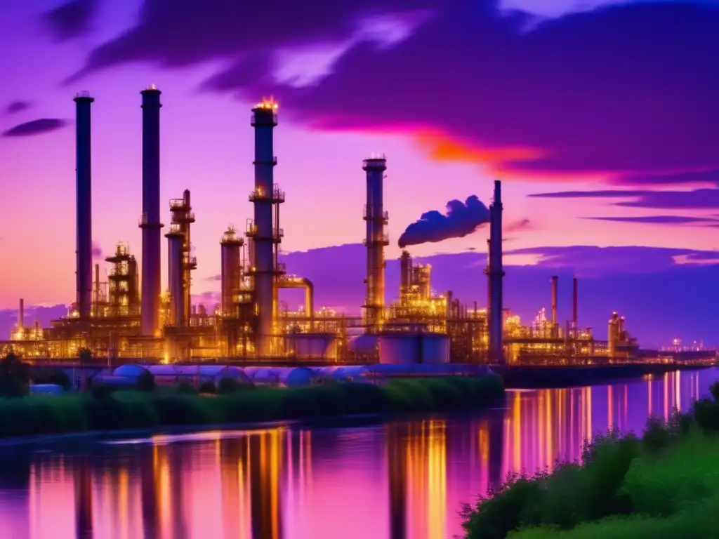 Refinería al atardecer: belleza y armonía Refinería al atardecer: Inversiones en materias primas Europa