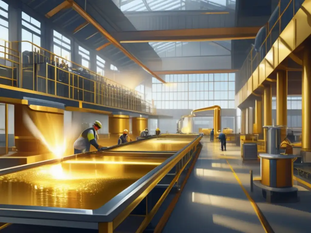 Refinería de oro moderna y sofisticada Refinería moderna de oro: tecnología avanzada y precisión en la producción de oro físico
