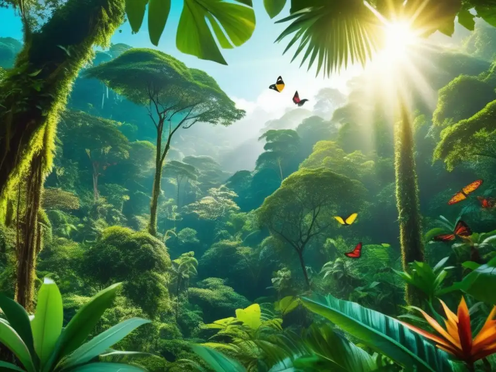 Exuberante selva tropical: biodiversidad y conservación Inversión responsable protección de especies en la selva verde: Biodiversidad, cascada majestuosa y vida silvestre