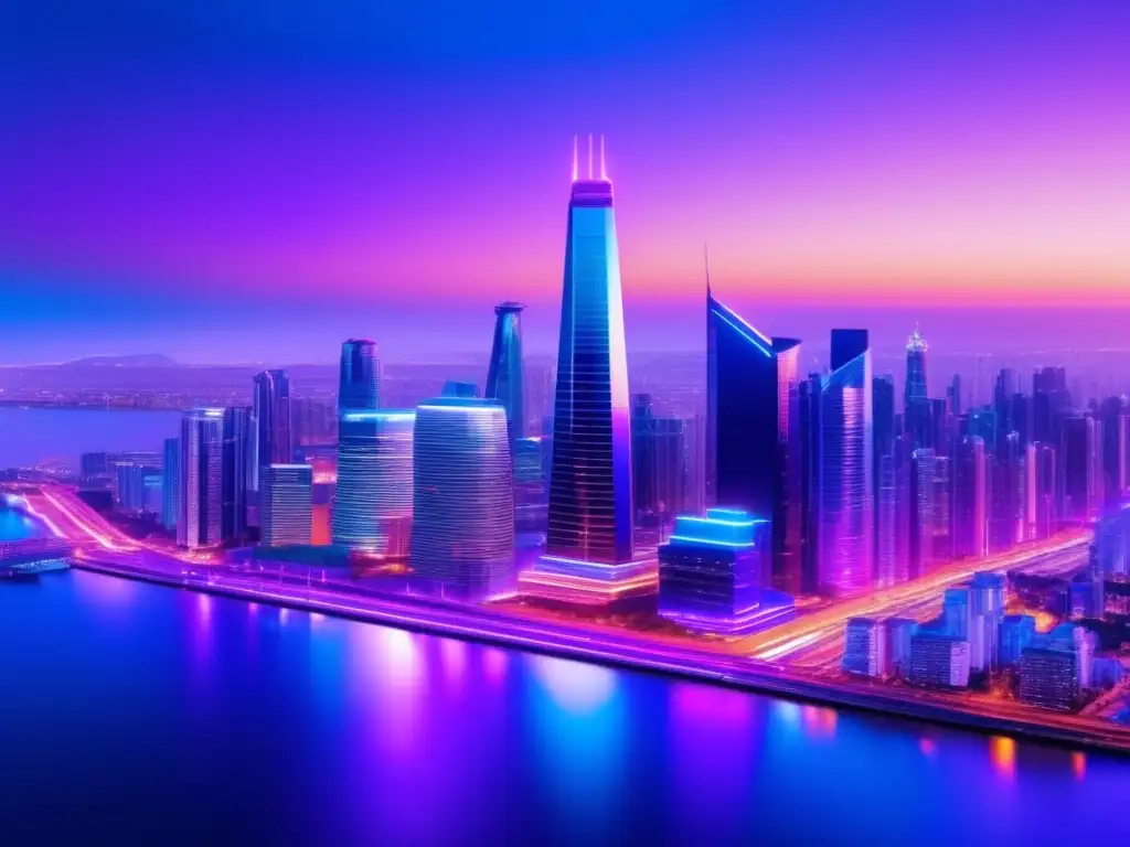 Riesgo de Crédito en Derivados: Ciudad Futurista Riesgo Crédito Derivados: Inversiones, ciudad futurista con riesgos y complejidad financiera