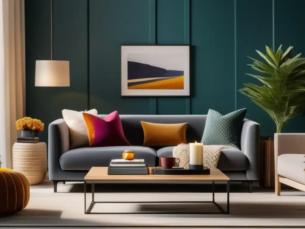Un acogedor salón moderno con decoración cuidadosamente seleccionada Sala de estar acogedora con decoración cuidadosamente seleccionada - Psicología comprador vivienda: vender mejor
