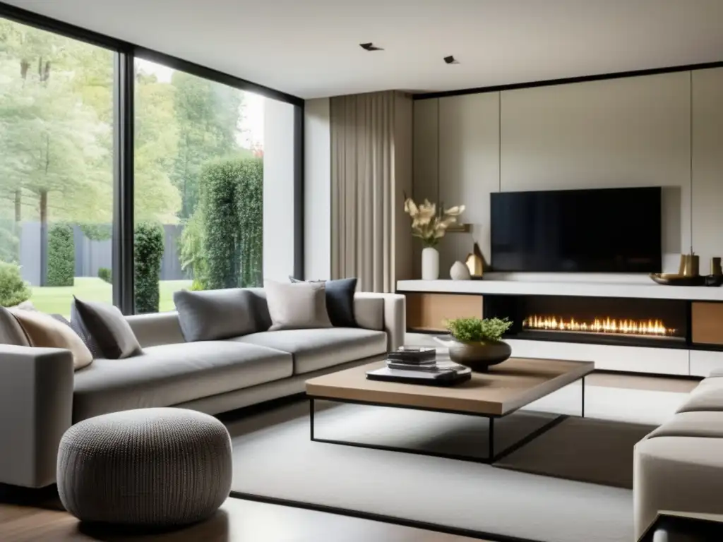 Sala de estar moderna y elegante en casa renovada Sala de estar moderna y elegante en una casa renovada