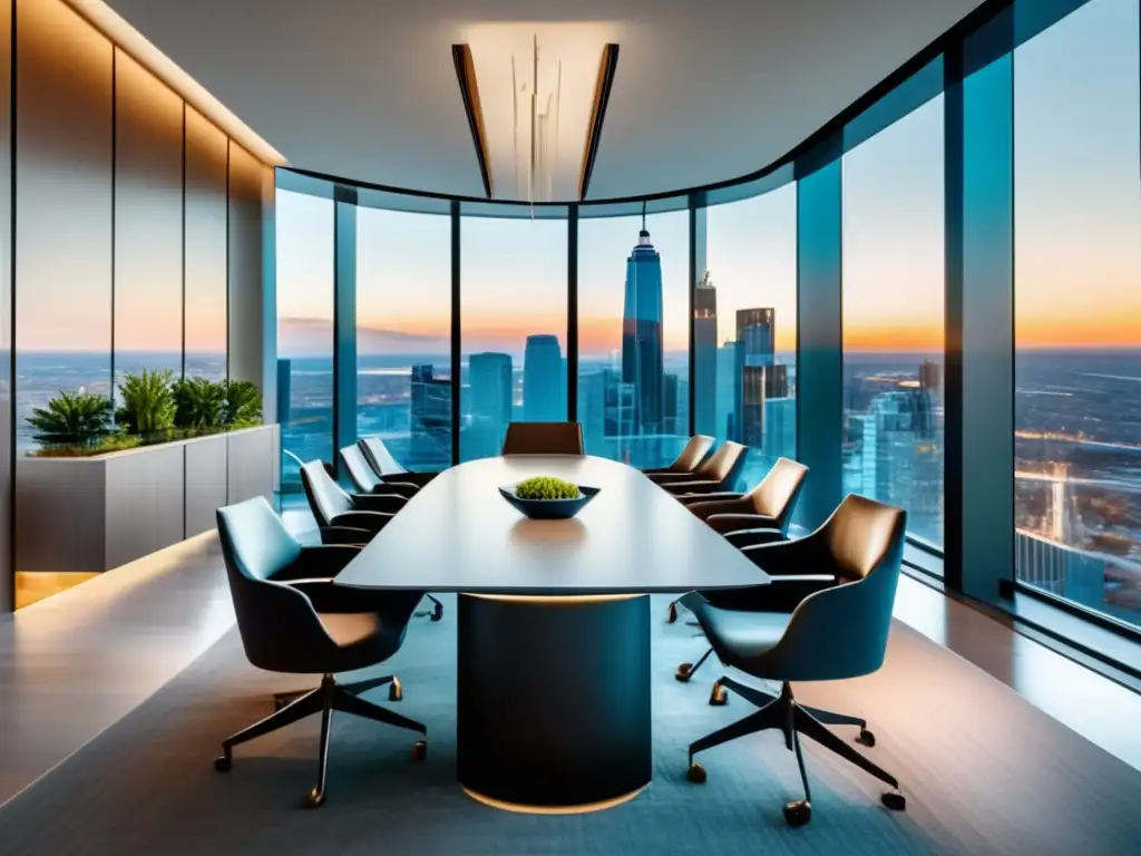 Sala de negociación inmobiliaria moderna y sofisticada Sala de negociación inmobiliaria: Tácticas eficientes