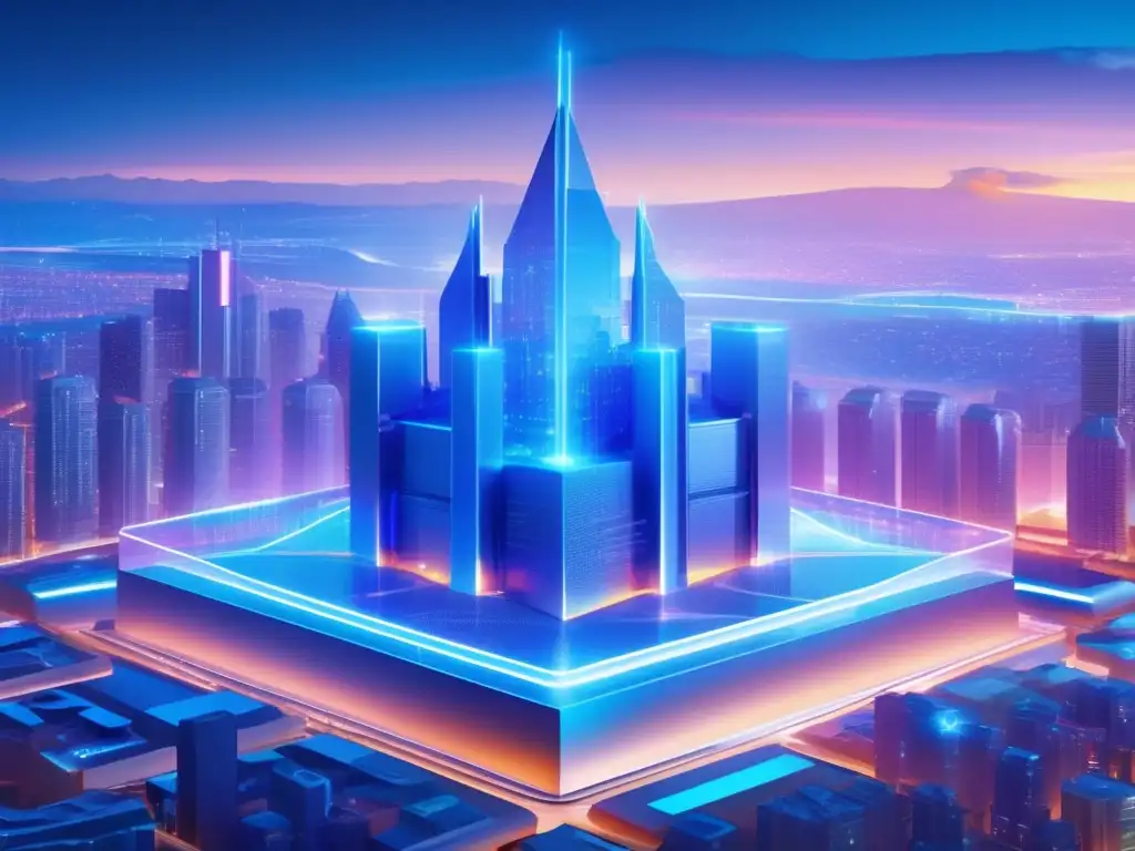 Fortaleza digital futurista protege inversiones criptográficas Seguros para inversión en criptomonedas: Futurista fortaleza digital, protección confiable en un mundo cripto
