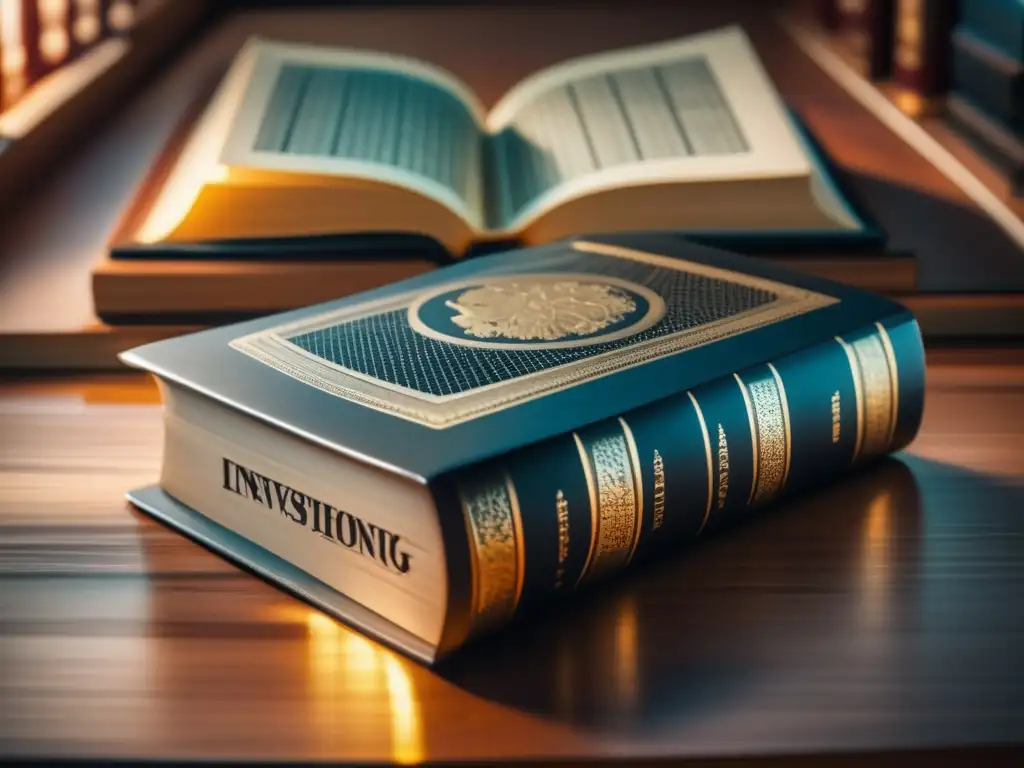 Inversión: Tradición e innovación Sesgo de conservadurismo en inversiones: libro antiguo y proyecciones holográficas simbolizan tradición e innovación