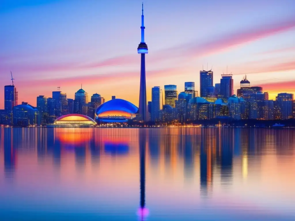 Amanecer urbano en Toronto Skyline de Toronto al amanecer - Hubs de startups internacionales