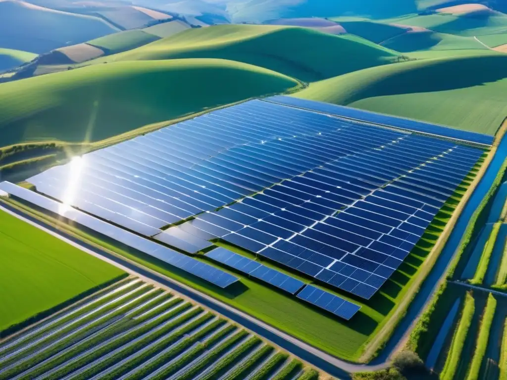 Solar farm en armonía con la naturaleza Solar farm: Oportunidades de inversión en energías renovables