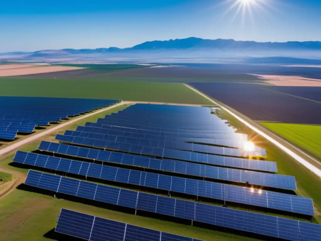 Solar farm capturando energía limpia y renovable Solar farm: Rentabilidad sustentable en inversiones renovables
