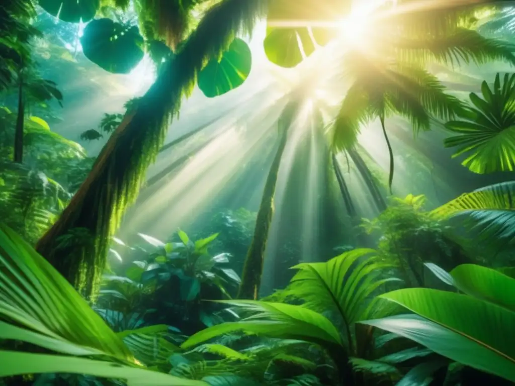 Exuberante selva tropical: naturaleza y biodiversidad Inversión sostenible en mercados emergentes protegiendo exuberante bosque tropical