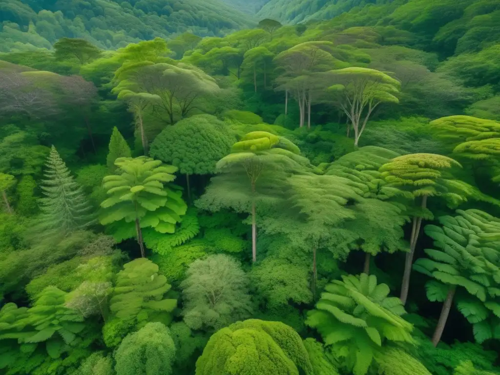 Bosque verde exuberante: belleza natural y sostenibilidad Inversión sostenible en plataformas financieras: Impacto positivo en el medio ambiente