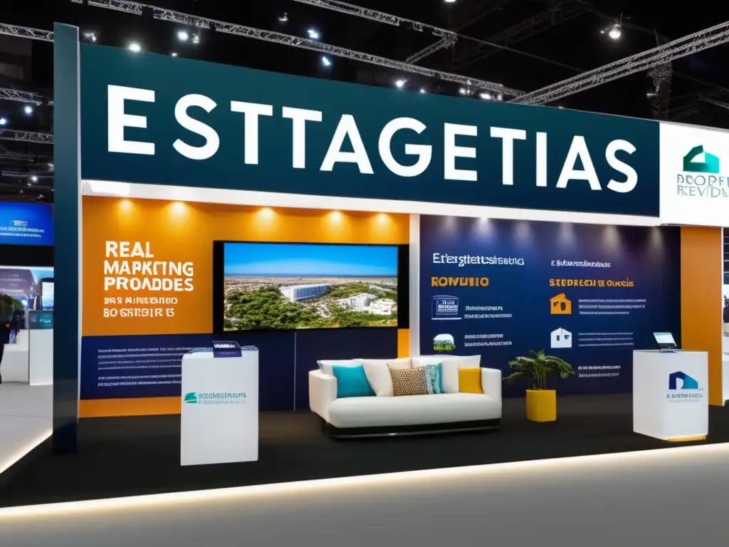 Stand de marketing inmobiliario renovado Stand en feria inmobiliaria: Estrategias de marketing para propiedades renovadas