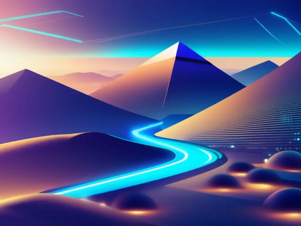 Futuro de la criptoinversión Tácticas seguras para inversiones criptográficas en una imagen moderna de paisaje digital futurista