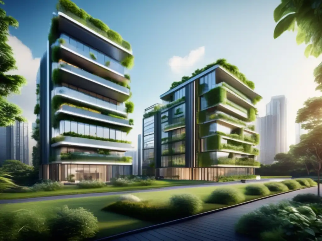 Edificio moderno rodeado de naturaleza y diseño arquitectónico innovador Tendencias diseño construcción mercado inmobiliario
