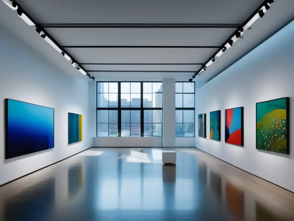 Galería de arte contemporáneo Tendencias en inversiones de arte y coleccionables en una galería de arte contemporáneo luminosa y vanguardista