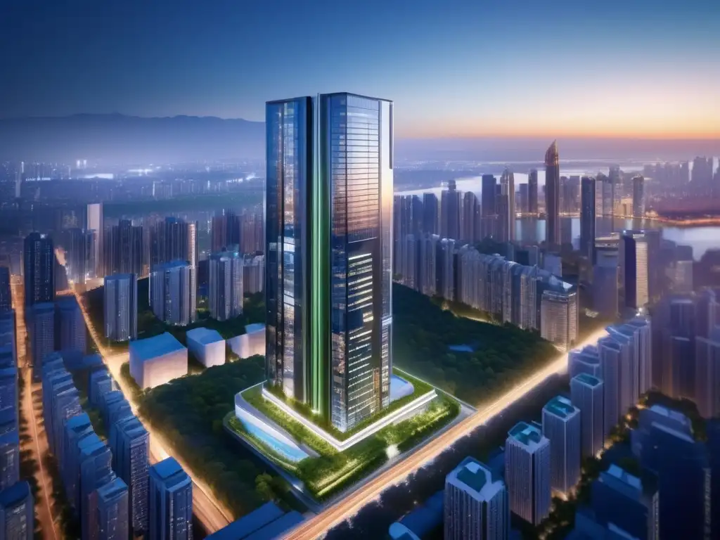 Edificio residencial moderno en una vibrante ciudad Invertir en tiempos de crisis residencial: una imagen deslumbrante de un edificio residencial moderno en medio de una ciudad bulliciosa