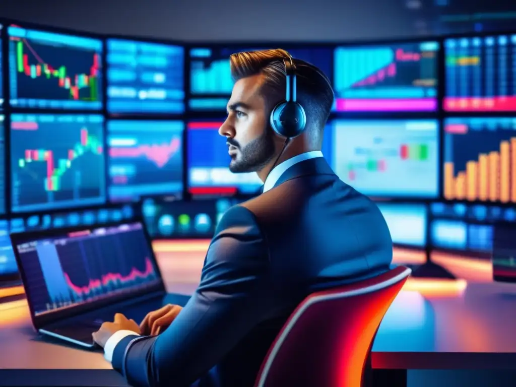Trader profesional utilizando Parabolic SAR Trader profesional enfocado, estrategias Parabolic SAR inversiones