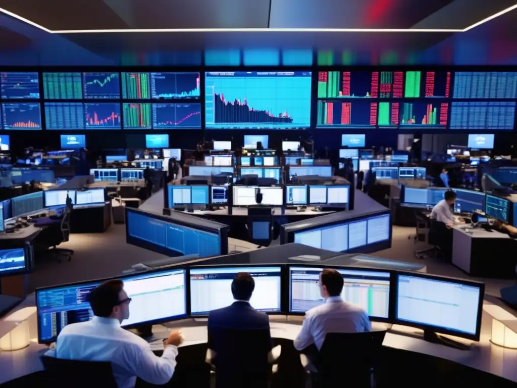 Traders ocupados en la bolsa Traders en bolsa, inversiones a corto plazo rentables