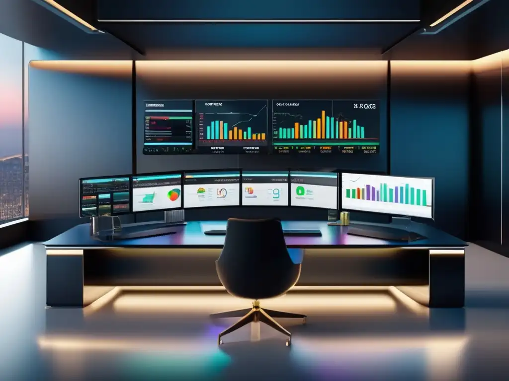 Elegante y moderno escritorio de trading Trading algorítmico: Costos ocultos, rentabilidad