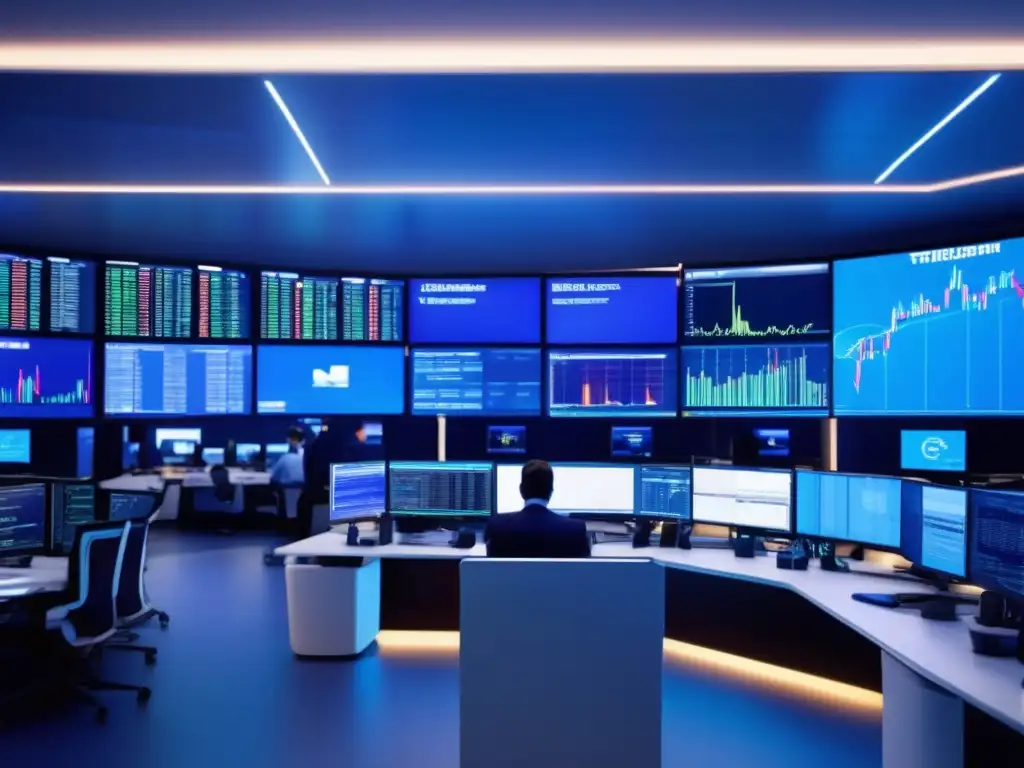 Trading floor moderno y dinámico Trading algorítmico: Ventajas en flexibilidad, adaptabilidad y aprovechamiento de noticias