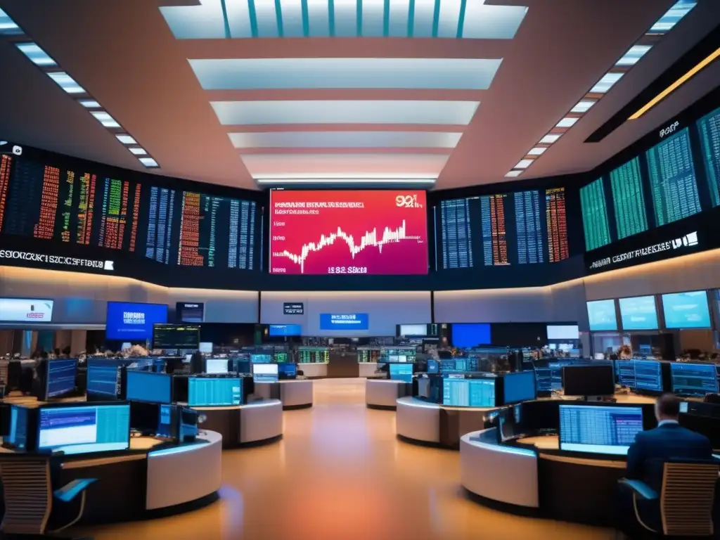 Piso de bolsa europeo lleno de actividad Trading floor europeo: Inversiones en materias primas Europa