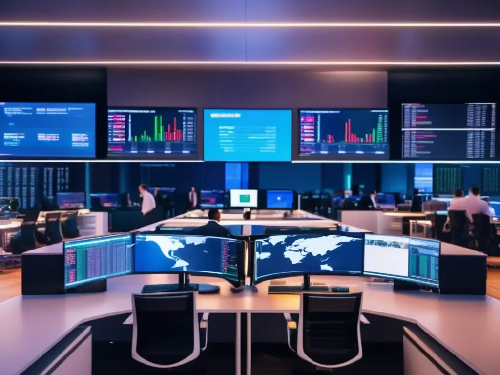 Trading floor de criptomonedas moderno y sofisticado Trading floor de exchange criptográfico: tecnología, eficiencia y atención al cliente en los mejores exchanges