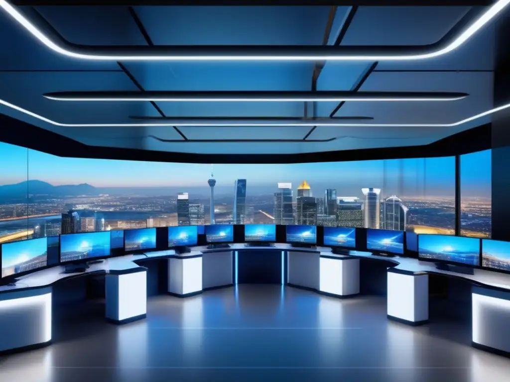 Piso de trading futurista y tecnológico Trading floor InverZona: Algoritmos IA aprendizaje mercados inversiones