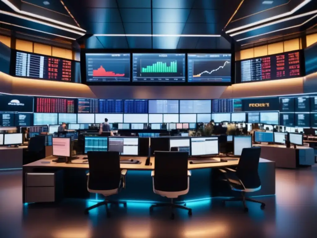 Piso de trading moderno y dinámico en Forex y bolsa Trading floor moderno y dinámico: Diferencias entre Forex y Acciones: análisis de inversiones