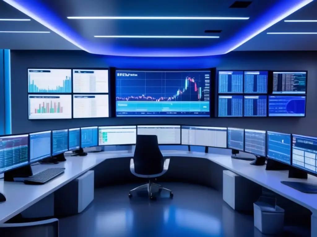 Trading de alta tecnología y eficiencia Ventajas del trading algorítmico en un ambiente moderno y eficiente, con traders enfocados y tecnología avanzada